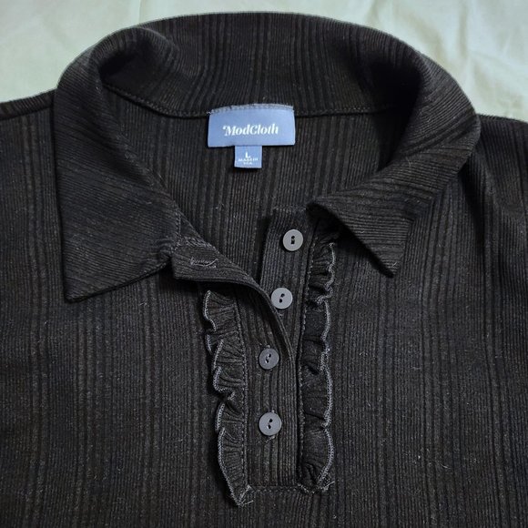 ModCloth Ribbed Polo - Picture 3 of 7